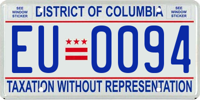 DC license plate EU0094