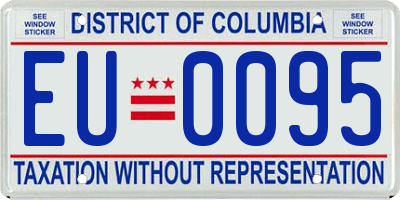 DC license plate EU0095