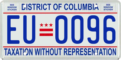 DC license plate EU0096
