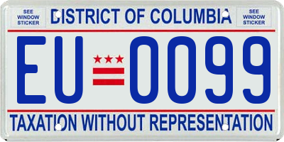 DC license plate EU0099