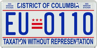 DC license plate EU0110