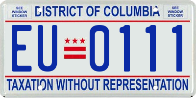 DC license plate EU0111