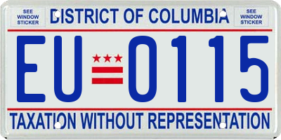 DC license plate EU0115