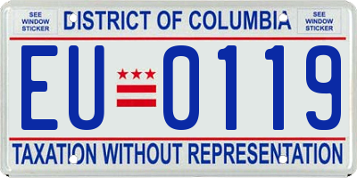 DC license plate EU0119
