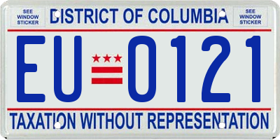 DC license plate EU0121