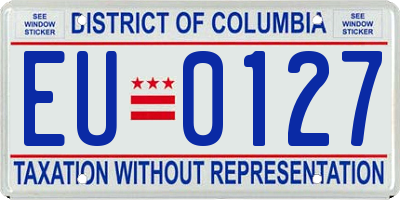 DC license plate EU0127