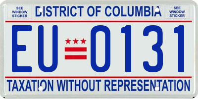 DC license plate EU0131