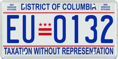 DC license plate EU0132