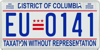 DC license plate EU0141