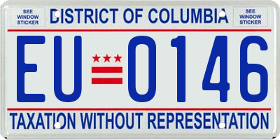 DC license plate EU0146