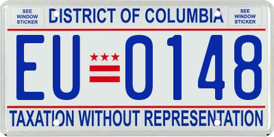DC license plate EU0148