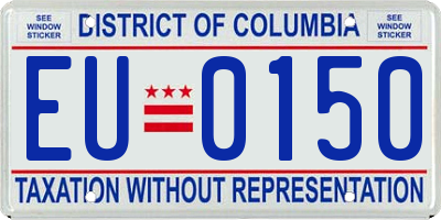 DC license plate EU0150