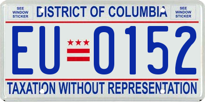 DC license plate EU0152