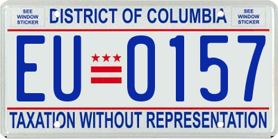 DC license plate EU0157