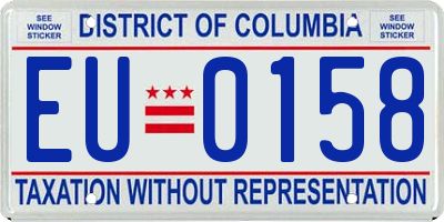 DC license plate EU0158