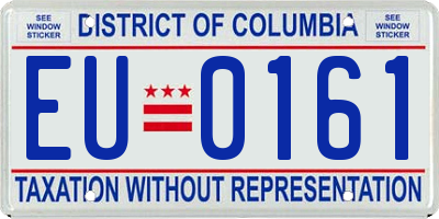 DC license plate EU0161