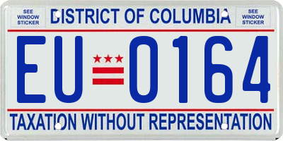 DC license plate EU0164