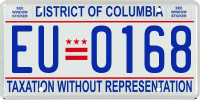 DC license plate EU0168