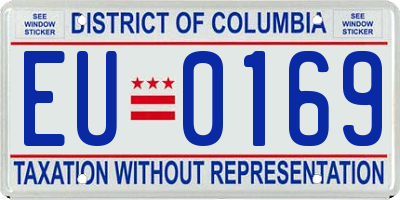 DC license plate EU0169