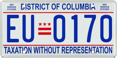 DC license plate EU0170