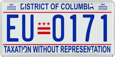 DC license plate EU0171