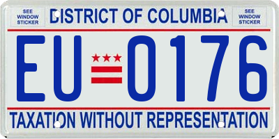 DC license plate EU0176