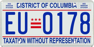 DC license plate EU0178