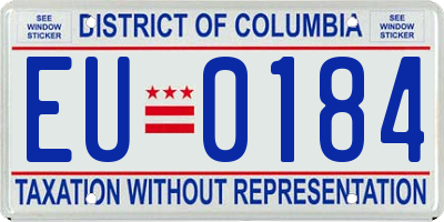 DC license plate EU0184