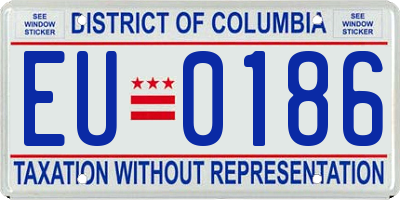 DC license plate EU0186