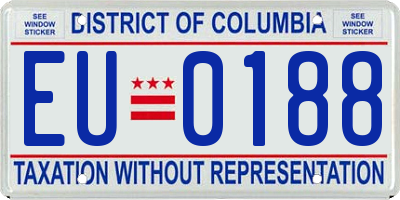 DC license plate EU0188