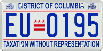DC license plate EU0195