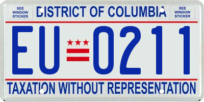 DC license plate EU0211