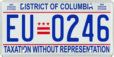 DC license plate EU0246