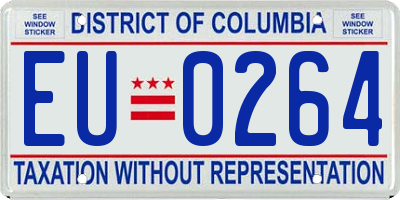 DC license plate EU0264