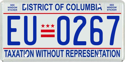 DC license plate EU0267