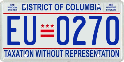 DC license plate EU0270