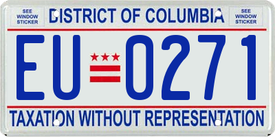 DC license plate EU0271