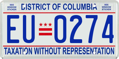 DC license plate EU0274