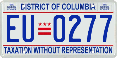 DC license plate EU0277