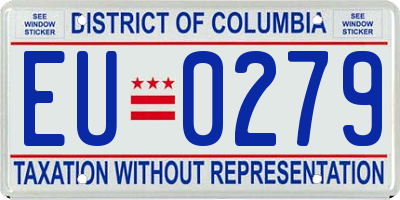 DC license plate EU0279