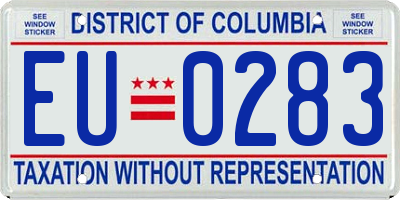 DC license plate EU0283