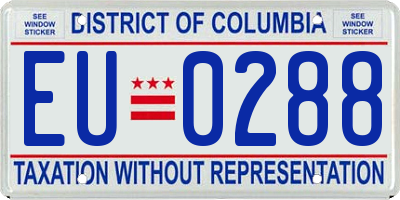 DC license plate EU0288