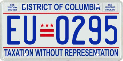 DC license plate EU0295