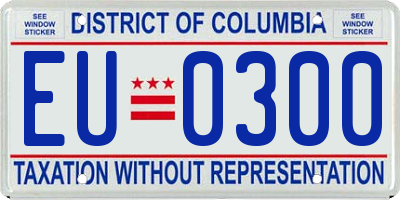 DC license plate EU0300