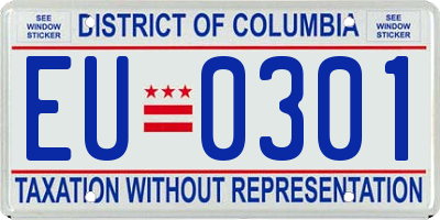 DC license plate EU0301