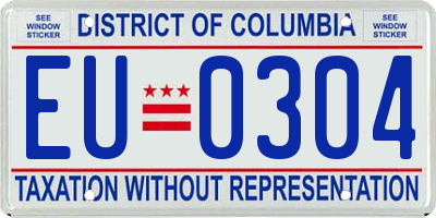 DC license plate EU0304