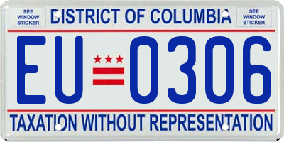 DC license plate EU0306