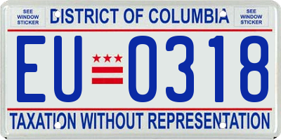 DC license plate EU0318