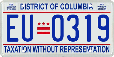 DC license plate EU0319