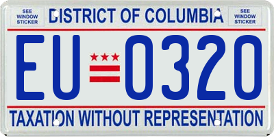 DC license plate EU0320